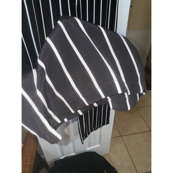Jane & John Office Siren Corpcore 16 Black/White Pin Stripe Wide Leg  Pants - Picture 3 of 11